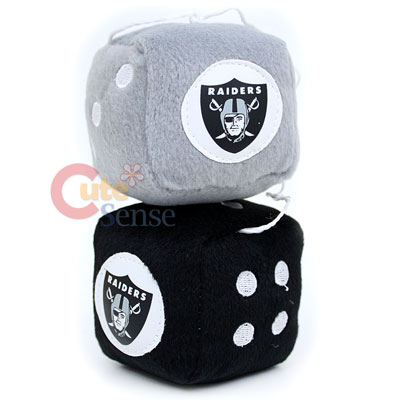 NFL Oakland Raiders Plush Fuzzy Dice